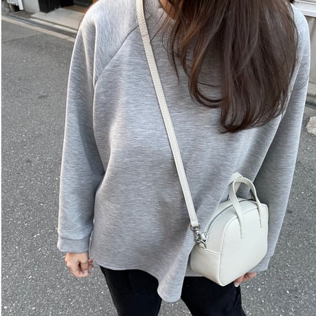 Leather mini square bag(Ivory)