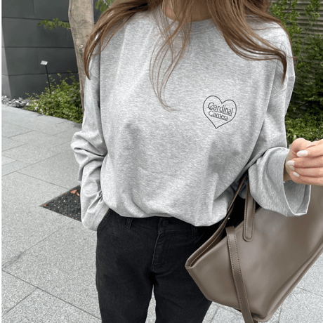 Print logo t-shirts(Gray)