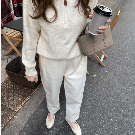 Taperd sweat pants(Ivory)