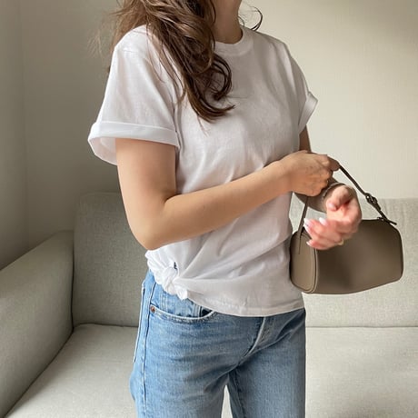 Slit t-shirts(White)