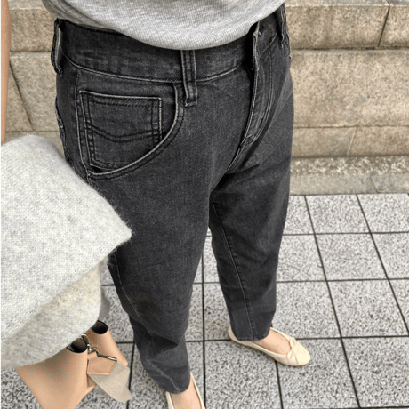 Taperd stretch soft denim(Gray)
