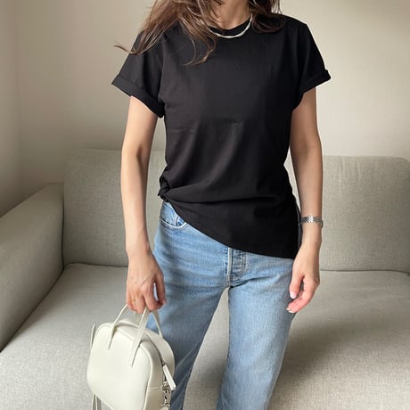 Slit t-shirts(Black)