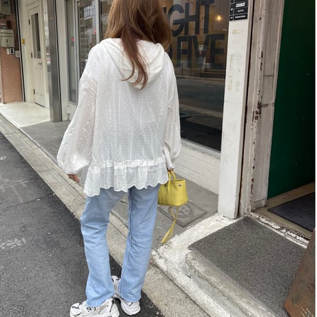 Frill foodie jamper(White)