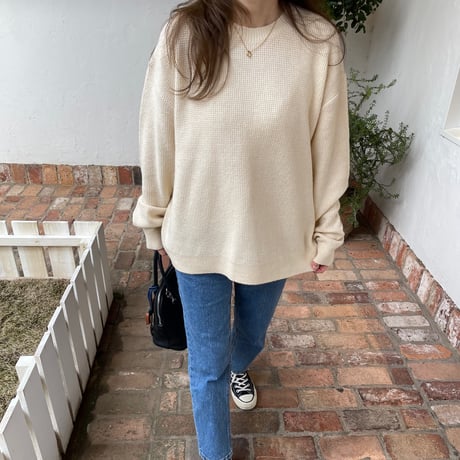 Waffle long knit