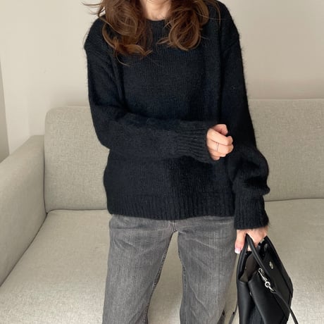 Soft touck basic knit(Black)