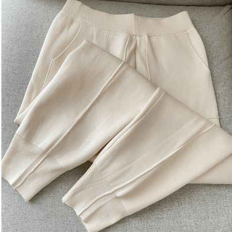 Taperd knit pants(Ivory)