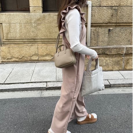 Sholder frill salopetto(Beige)
