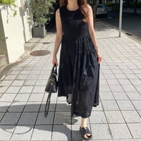 Shirring onepiece(Black)