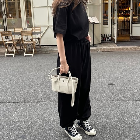 Leather mini tote bag(Ivory)