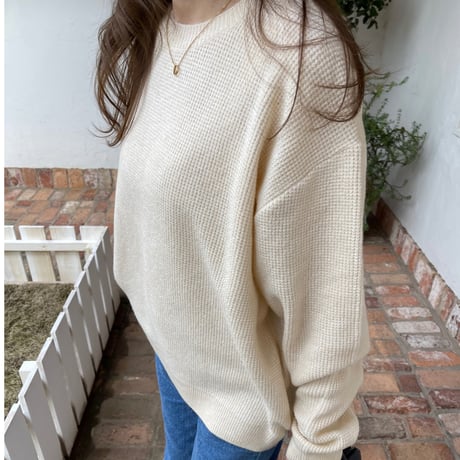 Waffle long knit