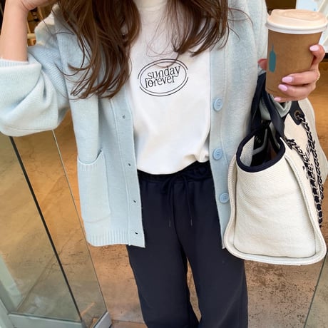 Basic pocket cardigan(Blue)