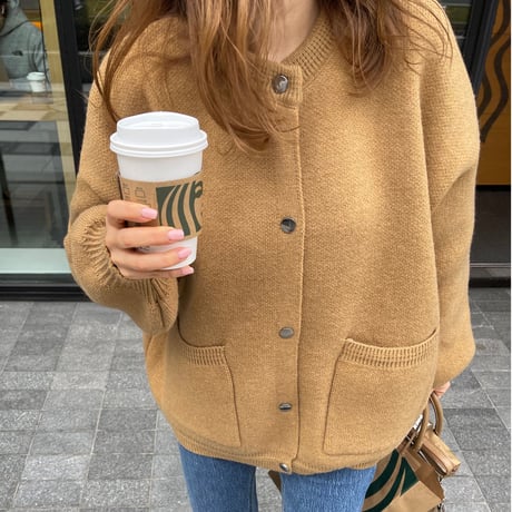 Double pocket cardigan(Camel)