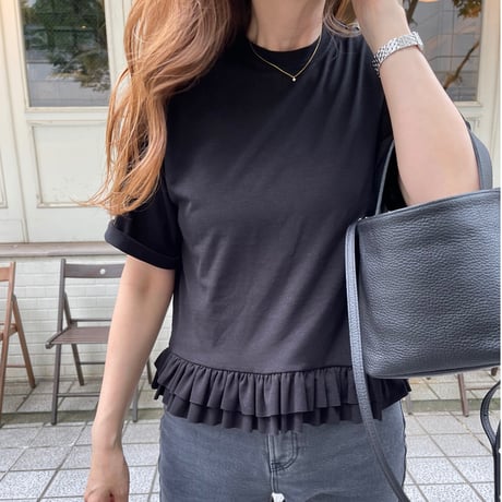 Frill t-shirts (Black)