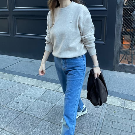 Gold plate basic knit(Beige)