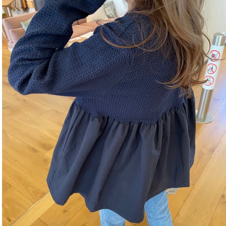 Volume flare pullover (Navy)