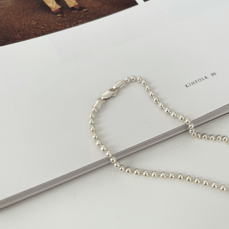【silver925】Ball chain necklace 3㎜×60㎝