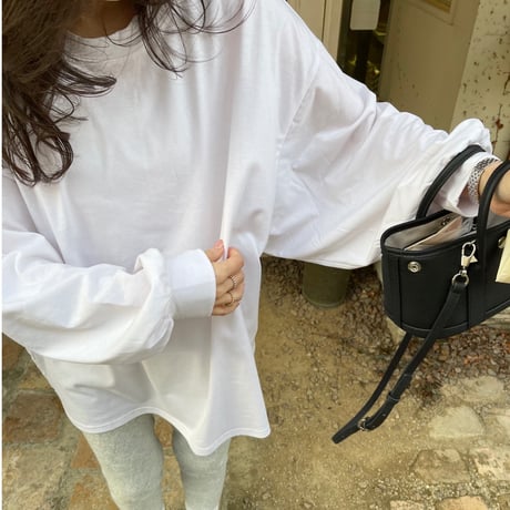 Puff sleeve long t-shirts