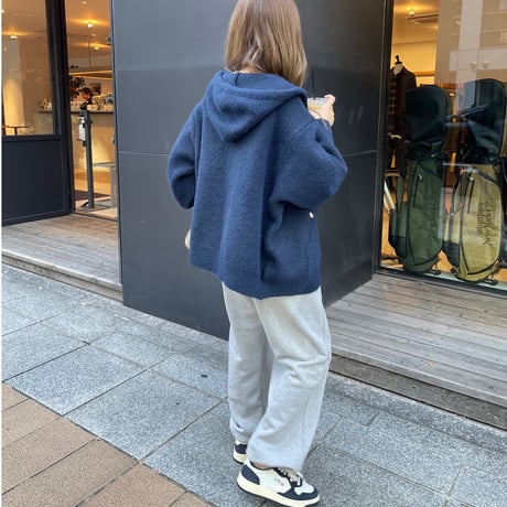Foodie knit parker (Navy)