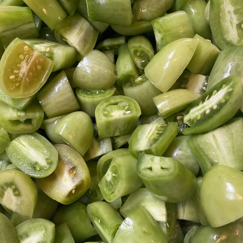 青いトマト　サンマルツァーノ　② 青トマトピクルス(サンマルツァーノ) | midolis ピクルスと保存食