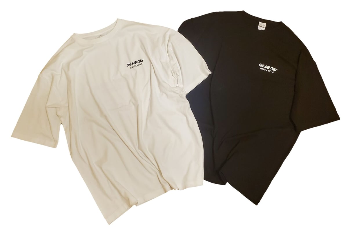 ONE Ｎ’ ONLY Tシャツ#012ブラックLサイズ 9.1オンス マグナムウェイト ビッグシルエットTシャツ（ポケット