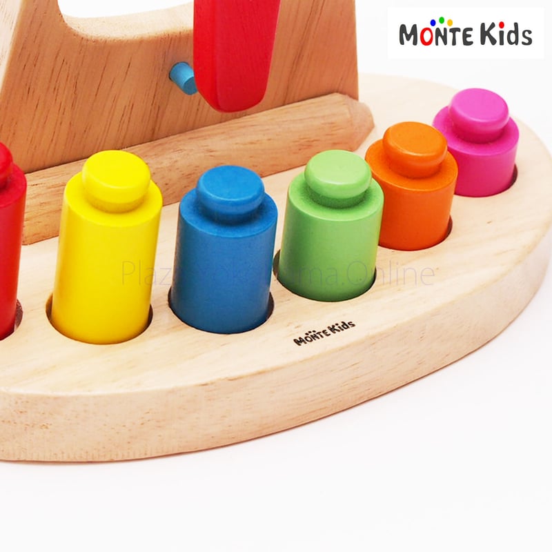 MONTE Kids】MK-017 カラフル木製天秤 | モンテッソーリ教具や教材