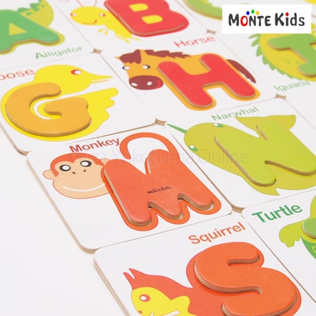 【MONTE Kids】MK-018 　　動物アルファベットパズル