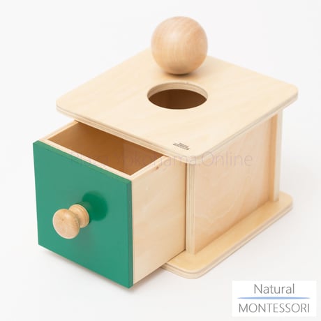 【Natural MONTESSORI】NM-B007　引き出し付き玉入れ