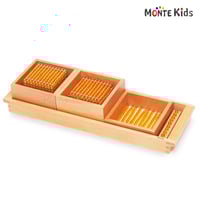 【MONTE Kids】MK-003　　十進法 1-1000の金ビーズ （B） ≪OUTLET≫