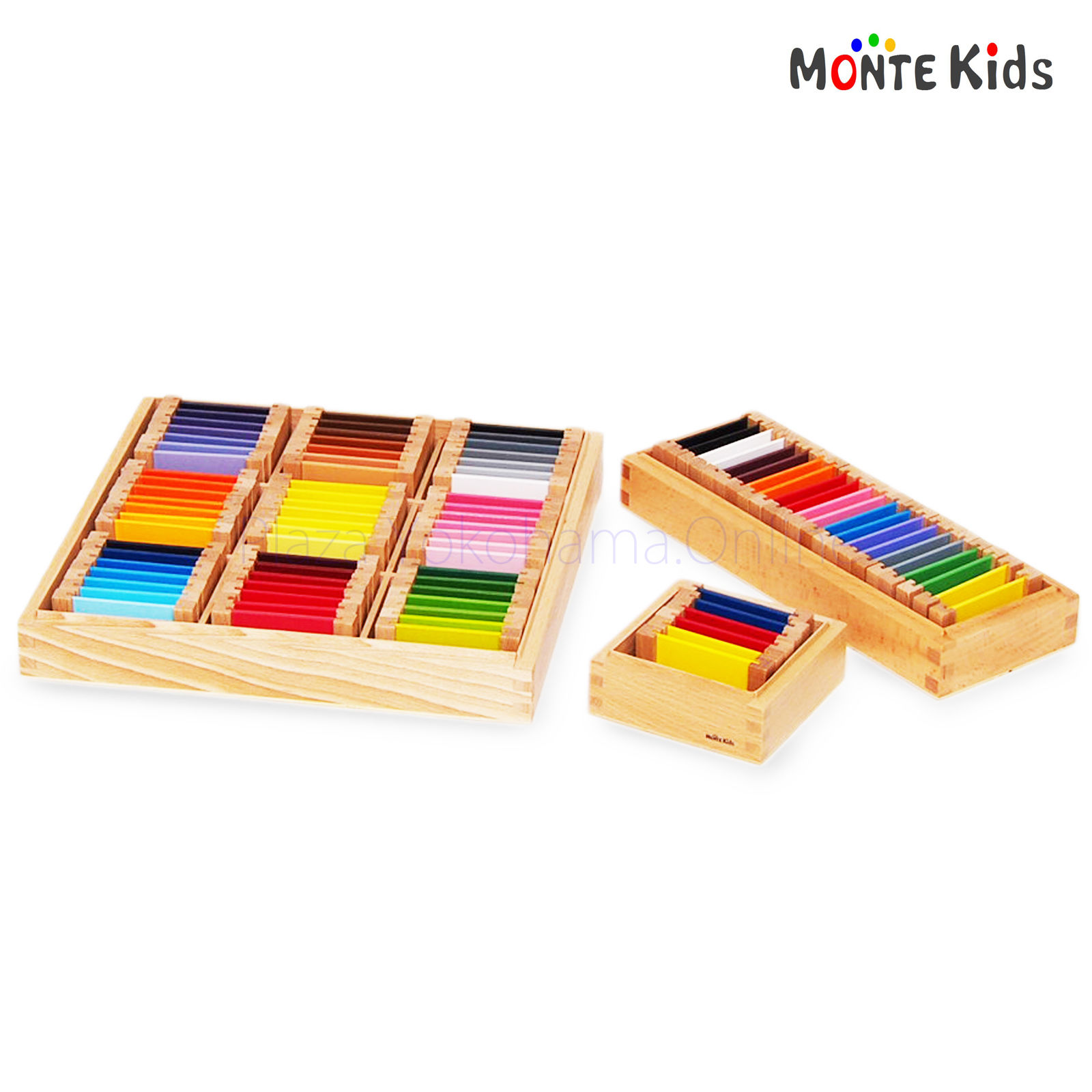 モンテッソーリ　色板　第3の箱　Montessori MONTE Kids】MK-035 色板 第1.2.3の箱セット | モンテッソーリ教