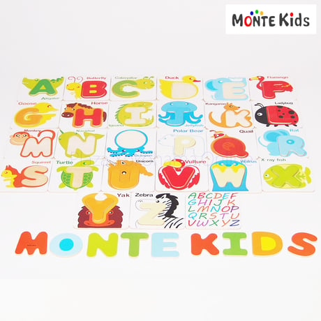【MONTE Kids】MK-018 　　動物アルファベットパズル