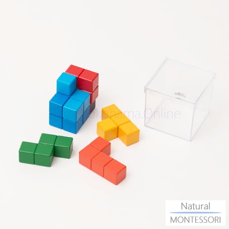 【Natural MONTESSORI】NM-B003　立体パズルブロック