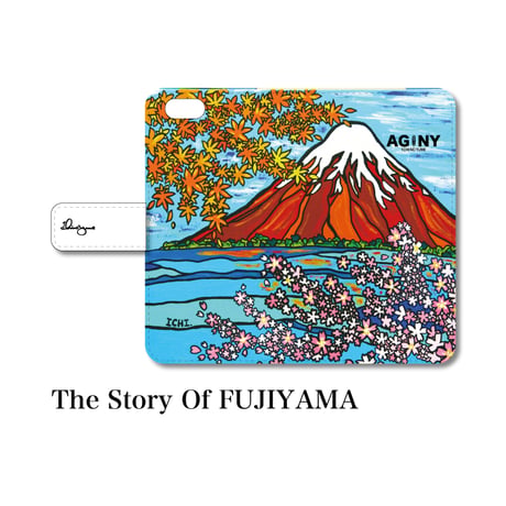 全スマホ対応 マルチタイプ手帳型カバー “The Story Of FUJIYAMA”