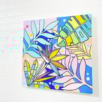 ★ALOHA★！キャンバスアート X CANVAS / RGBキャンバスアート 「PINK」 F4サイズ 【夜汽車