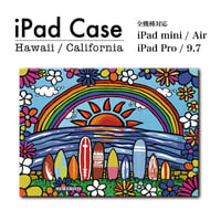iPad  手帳型カバー “Surf Rider Rainbow”
