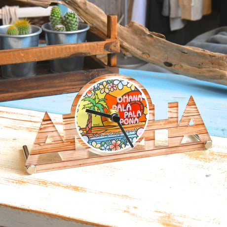 【数量限定】ALOHA オリジナル置き時計 “Pala Pala Pona”