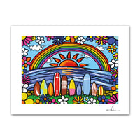 A4 ArtPrint マットフレーム “Surf Rider Rainbow”