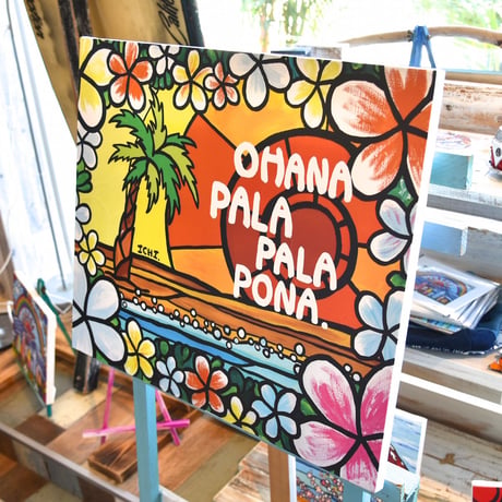 木張りキャンバスプリント/Artist Proof F10号 “Pala Pala Pona”