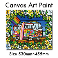 木張りキャンバスプリント/Artist Proof F10号 “Wagen Bus Trip”