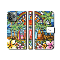 iPhoneシリーズ対応 手帳型カバー “Surf Rider Rainbow 2”