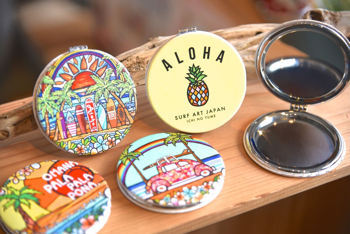 ワンポイントコンパクトミラー 蒔絵×初音ミク ✨蒔絵クリアコンパクト
