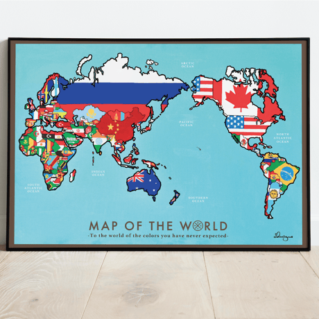 ICHI NO YUME  世界地図 A1ポスター