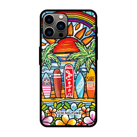 iPhone ガラスハードケース ラウンド型 Surf2