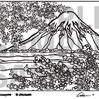 塗り絵  The Story of FUJIYAMA