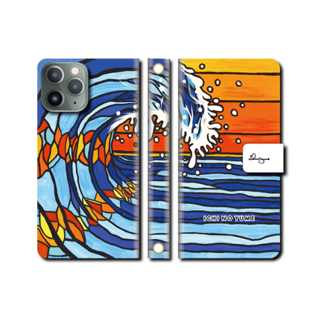 iPhoneシリーズ対応 手帳型カバー “The Beaming Wave”
