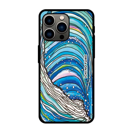 iPhone ガラスハードケース ラウンド型 TheWave
