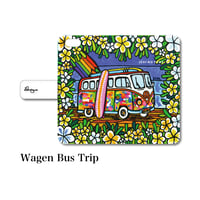 iPhoneシリーズ対応 手帳型カバー “Wagen Bus Trip”