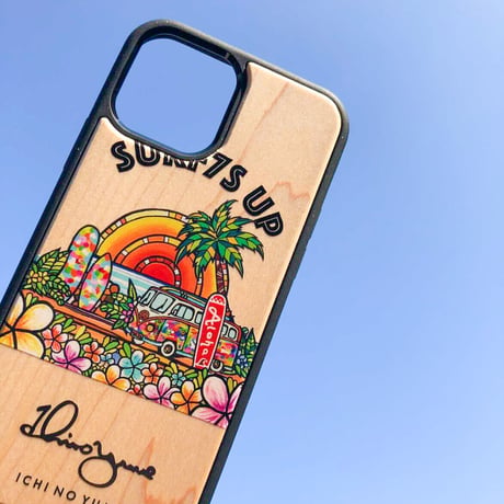 iPhoneシリーズ   対応  ウッドケース〝SURF7S UP〟