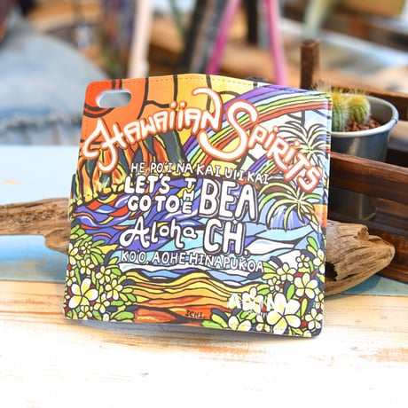 全スマホ対応 マルチタイプ手帳型カバー “Aloha Spirit”