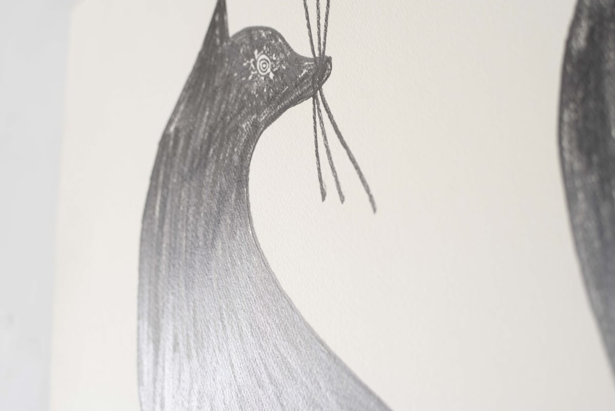 山口一郎『猫』 原画