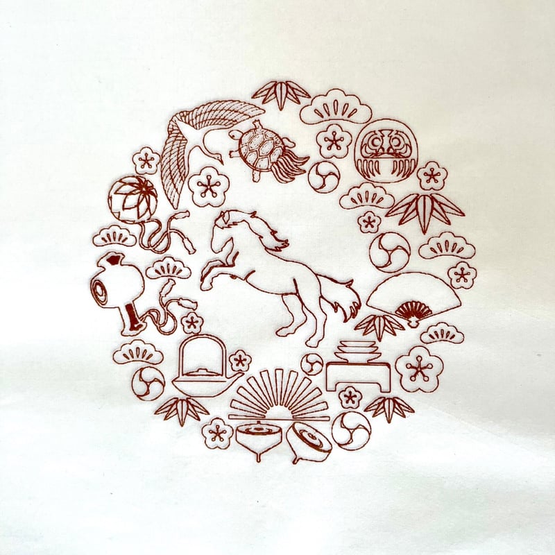 令和8年 干支画仙紙 午（うま） 【赤】・【白】 各10枚入 | 上杉文林堂